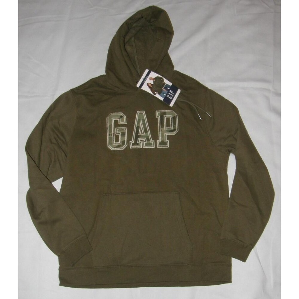 GAP Unisex Sz Small Olive Green Casual Wear Hoodie Hooded Sweatshirt Pocket NEW